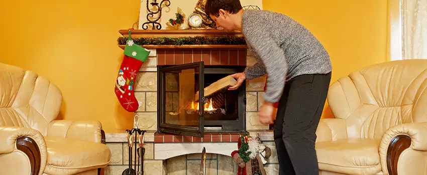 Rusted Metal Fireplace Restoration in Mokena, Illinois